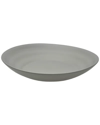 TEN STRAWBERRY STREET 10 STRAWBERRY STREET SET OF SIX 9.75IN WAVE MATTE GREY PASTA PLATES