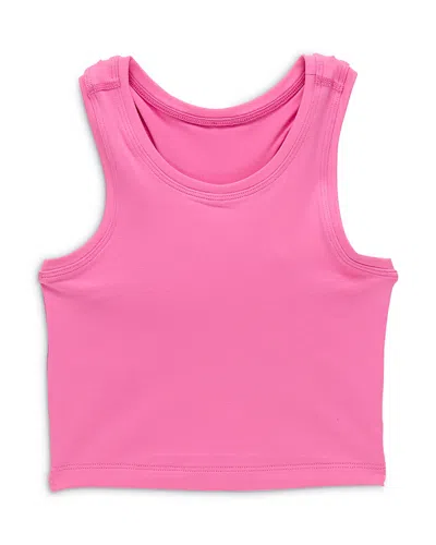 TEREZ GIRLS' FITTED RACERBACK CROPPED TOP - LITTLE KID, BIG KID