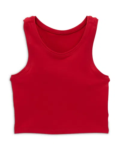 TEREZ GIRLS' FITTED RACERBACK CROPPED TOP - LITTLE KID, BIG KID