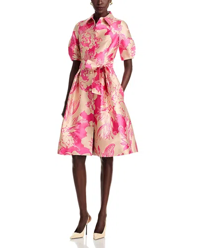 TERI JON TERI JON BY RICKIE FREEMAN FLORAL EMBOSSED DRESS