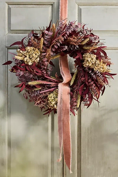 TERRAIN DRIED BURGUNDY BLUSH WREATH