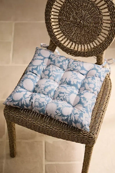 TERRAIN FLORAL BLOCK PRINT SEAT CUSHION