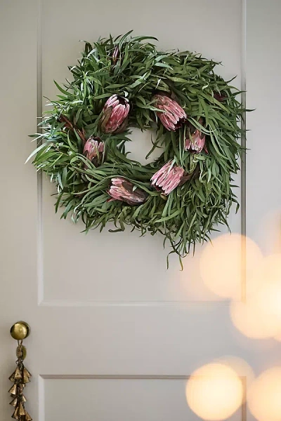 TERRAIN FRESH WILLOW EUCALYPTUS + PROTEA WREATH