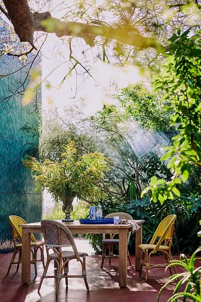 TERRAIN FRETWORK TEAK DINING TABLE
