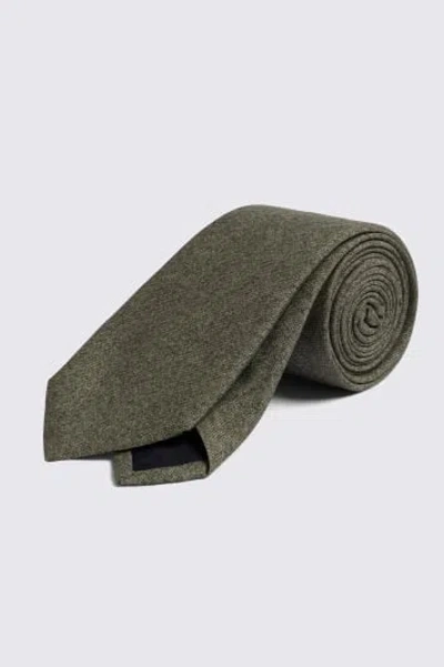 TESSITURA BOTTINELLI MEN'S TESSITURA BOTTINELLI SAGE GREEN SILK SEMI-PLAIN TIE