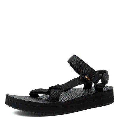 TEVA TEVA MIDFORM UNIVERSAL BLACK WOMENS SHOES CASUAL SANDALS SANDALS FLAT