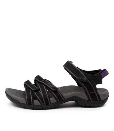 TEVA TEVA TIRRA BLACK GREY MESH WOMENS SHOES CASUAL SANDALS SANDALS FLAT