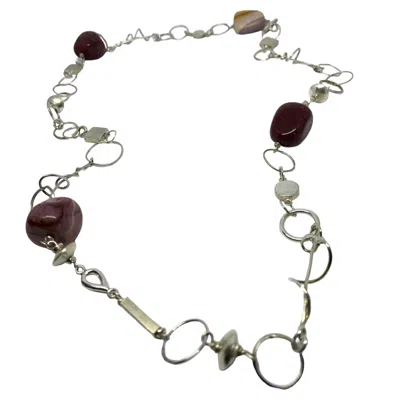 TG-JEWELLERY BY TAMARA GERVASIO WOMEN'S MOOKAITE JASPER SILVER NECKLACE ONE OF A KIND