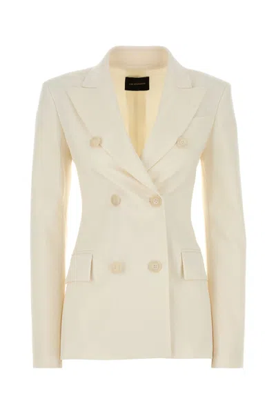 THE ANDAMANE GIACCA IN GABARDINE STRETCH AVORIO  DONNA