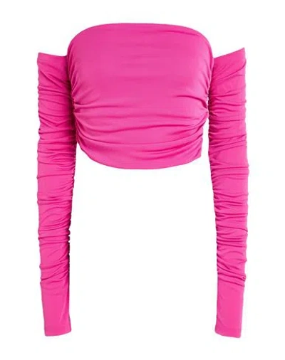 THE ANDAMANE THE ANDAMANE WOMAN TOP FUCHSIA SIZE S POLYESTER, ELASTANE