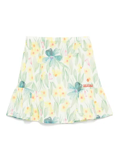 THE ANIMALS OBSERVATORY FLORAL-PRINT SKIRT