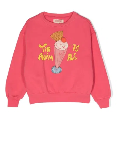 THE ANIMALS OBSERVATORY ILLUSTRATED LOGO-PRINT SWEATSHIRT