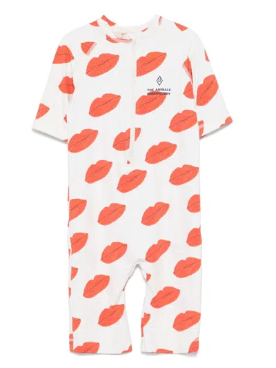 THE ANIMALS OBSERVATORY ILLUSTRATION-PRINT SUN SUIT