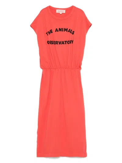 THE ANIMALS OBSERVATORY LOGO-PRINT DRESS