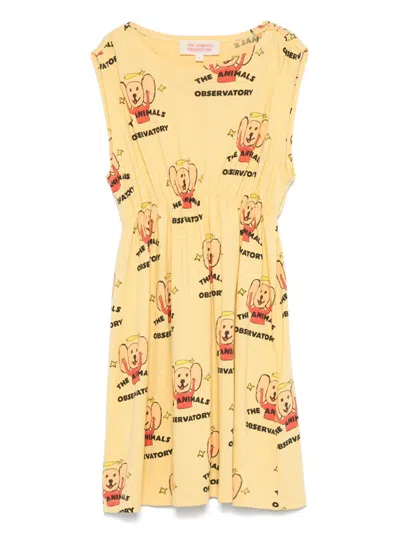 THE ANIMALS OBSERVATORY LOGO-PRINT DRESS