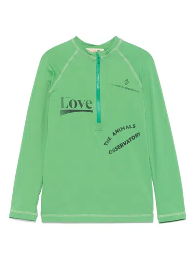 THE ANIMALS OBSERVATORY LOGO-PRINT SWIM TOP