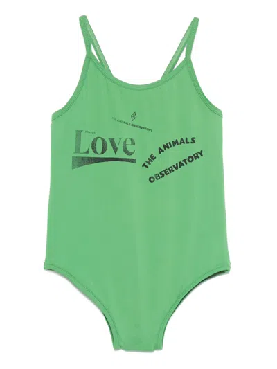 THE ANIMALS OBSERVATORY LOGO-PRINT SWIMSUIT