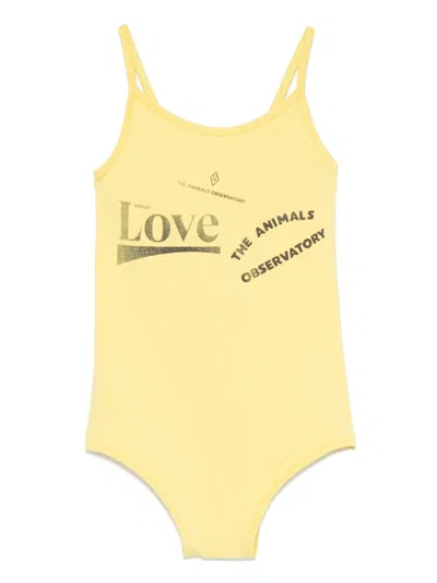 THE ANIMALS OBSERVATORY LOGO-PRINT SWIMSUIT