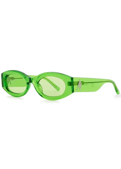 THE ATTICO X LINDA FARROW THE ATTICO X LINDA FARROW BERTA OVAL-FRAME SUNGLASSES