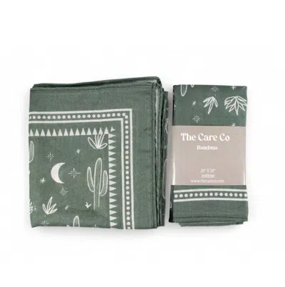THE CARE COLLECTIVE CACTUS PRINT BANDANA IN GREEN