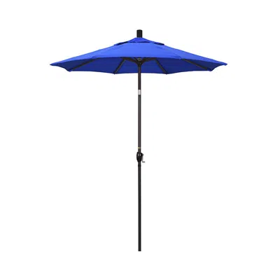 THE COMPANY STORE 6' ROUND OUTDOOR PATIO UMBRELLA, ALUMINUM WITH PUSH BUTTON TILT