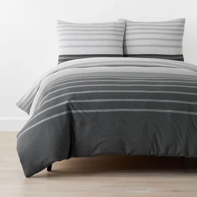 THE COMPANY STORE JERSEY STRIPE YARN-DYED DUVET COVER SET