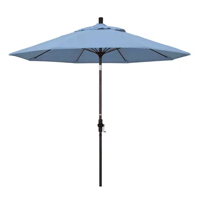 THE COMPANY STORE ROUND OUTDOOR PATIO UMBRELLA, FIBERGLASS WITH TWIST TILT