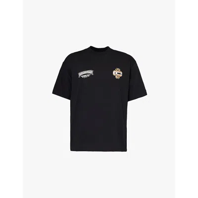 THE COUTURE CLUB MENS BLACK 9TH ANNIVERSARY RELAXED-FIT COTTON-JERSEY T-SHIRT