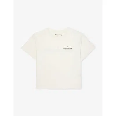 THE COUTURE CLUB OFFWHITE COPYRIGHT LOGO-PRINT COTTON-BLEND T-SHIRT 1-9