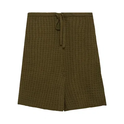 THE ELDER STATESMAN THE ELDER STATESMAN NORA LITE CHECK BALL SHORT 'KELP' | GREEN | MEN'S SIZE S
