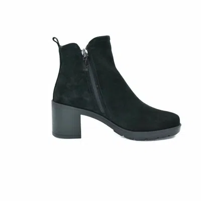THE FLEXX WOMEN'S STAND UP ANKLE BOOTS IN BLACK SUEDE WATERPROOF