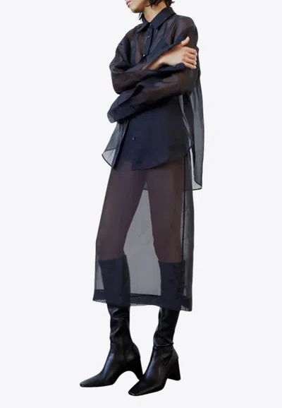 THE FRANKIE SHOP PERI SHEER MIDI SKIRT