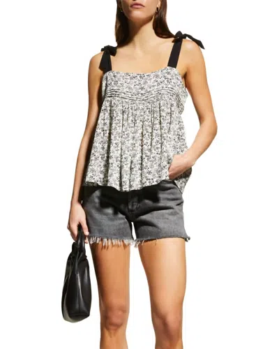 THE GREAT SONGBIRD CAMISOLE TOP IN BLACK/WHITE