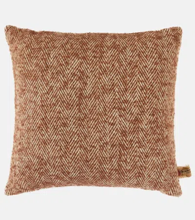 THE HOUSE OF LYRIA VITIM JUTE, MOHAIR, AND WOOL-BLEND CUSHION