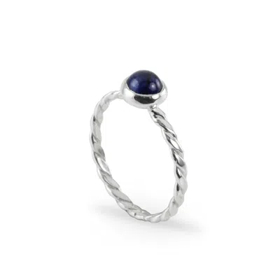 THE JEWELLERY STORE LONDON WOMEN'S SILVER / BLUE SEPTEMBER BIRTHSTONE RING IN STERLING SILVER- BLUE SAPPHIRE