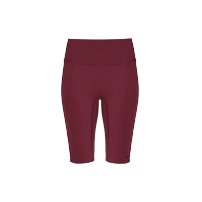 THE KOOZY WOMEN'S RED SKYLAR CYCLING SHORTS IN BURGUNDY