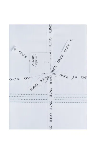 THE LINO ESSENTIAL EMBROIDERED COTTON KING TOP SHEET