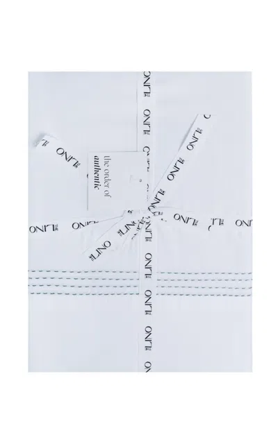 THE LINO ESSENTIAL EMBROIDERED COTTON KING TOP SHEET