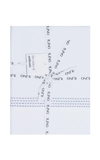 THE LINO ESSENTIAL EMBROIDERED COTTON QUEEN TOP SHEET