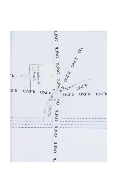 THE LINO ESSENTIAL EMBROIDERED COTTON TWIN TOP SHEET