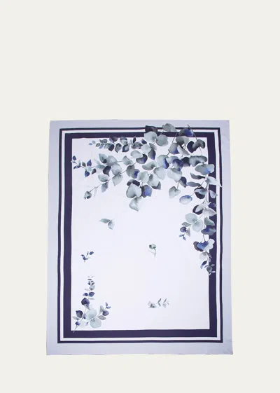 THE LINO EUCALYPTUS NAVY TABLECLOTH, 71" SQUARE