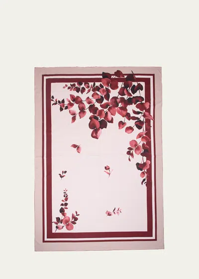 THE LINO EUCALYPTUS RED TABLECLOTH, 71" X 125"