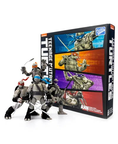THE LOYAL SUBJECTS TEENAGE MUTANT NINJA TURTLES BST AXN IDW COMIC BLACK WHITE SDCC EXCLUSIVE FIGURE SET