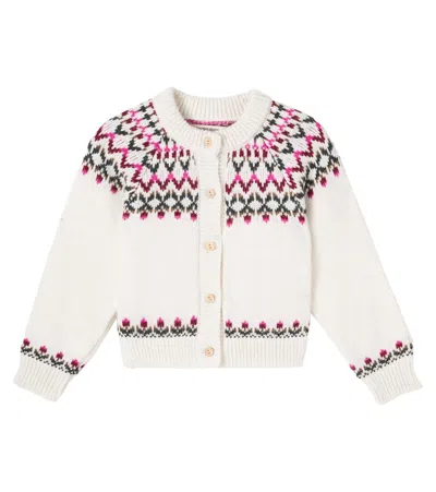 THE NEW SOCIETY WENDY JACQUARD WOOL-BLEND CARDIGAN