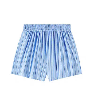 THE NEW SOCIETY HEBE STRIPED COTTON SHORTS