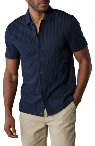 THE NORMAL BRAND THE NORMAL BRAND GETAWAY SHORT SLEEVE KNIT BUTTON-UP SHIRT