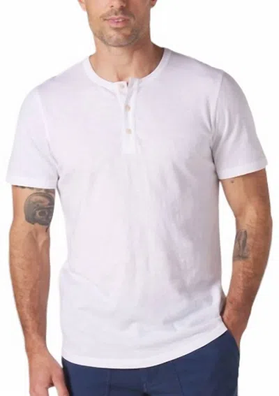 THE NORMAL BRAND LEGACY JERSEY HENLEY SHIRT IN WHITE