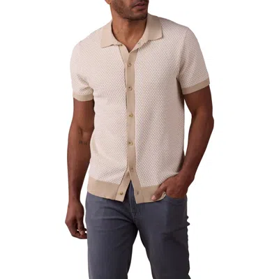 THE NORMAL BRAND THE NORMAL BRAND ROBLES JACQUARD KNIT SHORT SLEEVE BUTTON-UP SHIRT