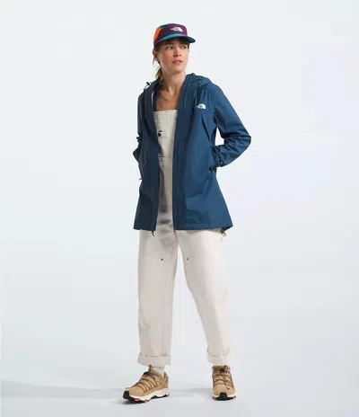 THE NORTH FACE ANTORA NF0A7QEWHDC JACKET WOMEN XS SHADY BLUE HOODED PARKA APP774