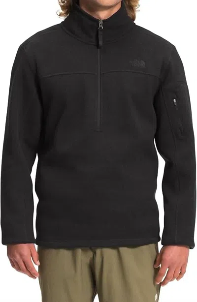 THE NORTH FACE GORDON LYONS GLASSIC 1/4 ZIP JACKET IN TNF BLACK HEATHER